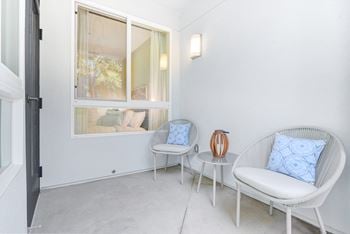 Private balcony or patio